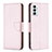 Leather Case Stands Flip Cover Holder B06F for Samsung Galaxy F23 5G Rose Gold