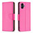Leather Case Stands Flip Cover Holder B06F for Samsung Galaxy M04 Hot Pink