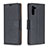 Leather Case Stands Flip Cover Holder B06F for Samsung Galaxy Note 10 5G Black
