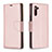 Leather Case Stands Flip Cover Holder B06F for Samsung Galaxy Note 10 5G Rose Gold