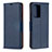 Leather Case Stands Flip Cover Holder B06F for Samsung Galaxy Note 20 Ultra 5G Blue