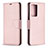 Leather Case Stands Flip Cover Holder B06F for Samsung Galaxy Note 20 Ultra 5G Rose Gold