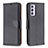 Leather Case Stands Flip Cover Holder B06F for Samsung Galaxy Quantum2 5G Black