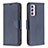 Leather Case Stands Flip Cover Holder B06F for Samsung Galaxy Quantum2 5G Blue