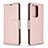 Leather Case Stands Flip Cover Holder B06F for Samsung Galaxy S20 Plus 5G Rose Gold