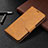 Leather Case Stands Flip Cover Holder B06F for Samsung Galaxy S21 5G Yellow