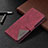 Leather Case Stands Flip Cover Holder B06F for Samsung Galaxy S21 Ultra 5G Red