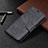 Leather Case Stands Flip Cover Holder B06F for Samsung Galaxy S22 5G Black