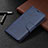 Leather Case Stands Flip Cover Holder B06F for Samsung Galaxy S22 5G Blue