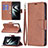 Leather Case Stands Flip Cover Holder B06F for Samsung Galaxy S23 5G