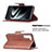 Leather Case Stands Flip Cover Holder B06F for Samsung Galaxy S23 Plus 5G