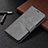 Leather Case Stands Flip Cover Holder B06F for Samsung Galaxy S23 Plus 5G Gray