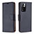 Leather Case Stands Flip Cover Holder B06F for Xiaomi Mi 11i 5G (2022) Black