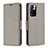 Leather Case Stands Flip Cover Holder B06F for Xiaomi Mi 11i 5G (2022) Gray