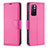 Leather Case Stands Flip Cover Holder B06F for Xiaomi Redmi Note 11S 5G Hot Pink