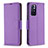 Leather Case Stands Flip Cover Holder B06F for Xiaomi Redmi Note 11S 5G Purple