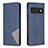 Leather Case Stands Flip Cover Holder B07F for Google Pixel 6 Pro 5G Blue