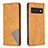 Leather Case Stands Flip Cover Holder B07F for Google Pixel 6 Pro 5G Light Brown