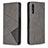 Leather Case Stands Flip Cover Holder B07F for Huawei Honor 9X Gray