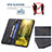 Leather Case Stands Flip Cover Holder B07F for Motorola Moto E32s