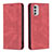 Leather Case Stands Flip Cover Holder B07F for Motorola Moto E32s Red