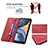 Leather Case Stands Flip Cover Holder B07F for Motorola Moto G22