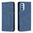 Leather Case Stands Flip Cover Holder B07F for Motorola Moto G41 Blue