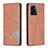 Leather Case Stands Flip Cover Holder B07F for OnePlus Nord N300 5G Brown