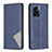 Leather Case Stands Flip Cover Holder B07F for Oppo A57 5G Blue