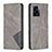 Leather Case Stands Flip Cover Holder B07F for Oppo A57 5G Gray