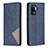 Leather Case Stands Flip Cover Holder B07F for Oppo A94 4G Blue