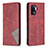 Leather Case Stands Flip Cover Holder B07F for Oppo A94 4G Red