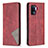 Leather Case Stands Flip Cover Holder B07F for Oppo F19 Pro Red