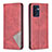 Leather Case Stands Flip Cover Holder B07F for Oppo Reno7 5G Red