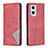 Leather Case Stands Flip Cover Holder B07F for Oppo Reno7 Z 5G Red