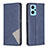 Leather Case Stands Flip Cover Holder B07F for Realme 9i 4G Blue