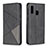 Leather Case Stands Flip Cover Holder B07F for Samsung Galaxy A20e Black