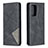 Leather Case Stands Flip Cover Holder B07F for Samsung Galaxy A52 5G Black