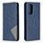 Leather Case Stands Flip Cover Holder B07F for Samsung Galaxy A52 5G Blue