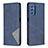 Leather Case Stands Flip Cover Holder B07F for Samsung Galaxy M52 5G Blue