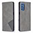 Leather Case Stands Flip Cover Holder B07F for Samsung Galaxy M52 5G Gray