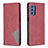 Leather Case Stands Flip Cover Holder B07F for Samsung Galaxy M52 5G Red