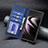 Leather Case Stands Flip Cover Holder B07F for Samsung Galaxy S22 Ultra 5G