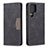 Leather Case Stands Flip Cover Holder B07F for Samsung Galaxy S22 Ultra 5G Black