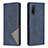 Leather Case Stands Flip Cover Holder B07F for Vivo Y20 Blue