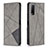 Leather Case Stands Flip Cover Holder B07F for Vivo Y20 Gray