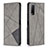 Leather Case Stands Flip Cover Holder B07F for Vivo Y30 Gray