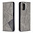 Leather Case Stands Flip Cover Holder B07F for Xiaomi Poco M3 Gray