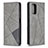 Leather Case Stands Flip Cover Holder B07F for Xiaomi Poco M5S Gray