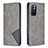 Leather Case Stands Flip Cover Holder B07F for Xiaomi Redmi Note 11 5G Gray